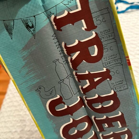 Trader Joe’s Plastic Reusable Shopping Tote Bag 6 Gallon New Jersey - Picture 4 of 14